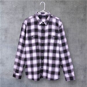 Lucky Brand Mens 100% Cotton Plaid Button Up Flannel Shirt XXL